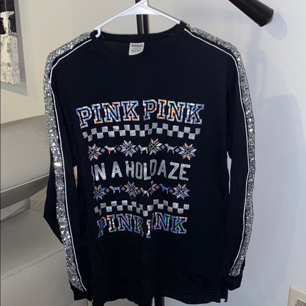 Pink Victoria’s Secret holidaze shirt